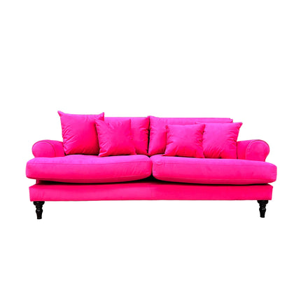 Hartington 3 Seater Sofa in Trinity Pink Velvet