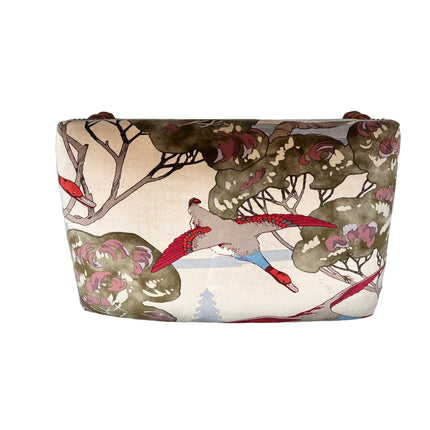 Selfridges Small Footstool in Mulberry Flying Ducks Camel - New