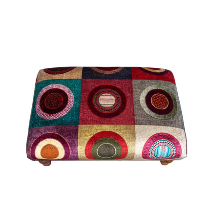 Selfridges Small Footstool in Mulberry Dress Circle Plum - New