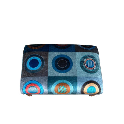 Selfridges Small Footstool in Mulberry Dress Circle Teal - New