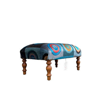 Selfridges Small Footstool in Mulberry Dress Circle Teal - New