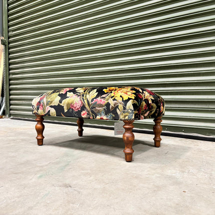 Selfridges Footstool in Hepworth Midnight Velvet - New