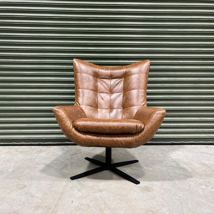 Austin Egg Chair in Cuba Tan Leather - Ex Display