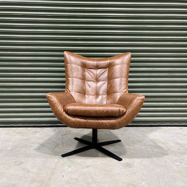 Austin Egg Chair in Cuba Tan Leather - Ex Display