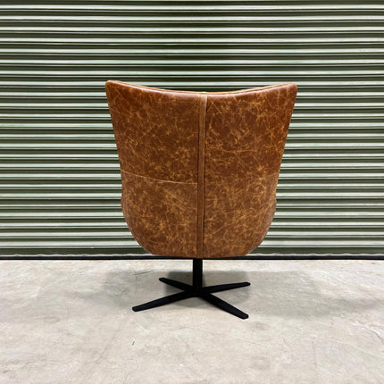 Austin Egg Chair in Cuba Tan Leather - Ex Display