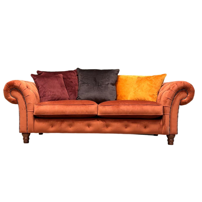 Winchester 4 Seater Scatter Back Sofa in Plush Mix - Ex Display