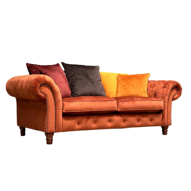 Winchester 4 Seater Scatter Back Sofa in Plush Mix - Ex Display