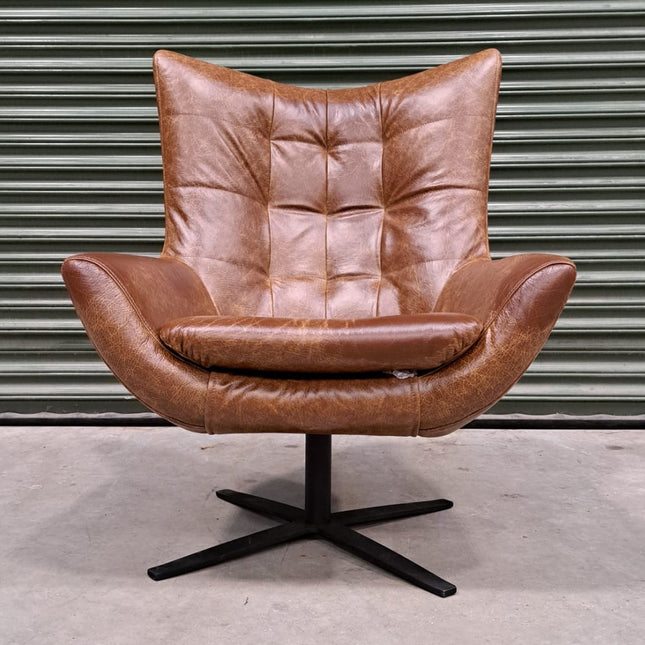 Austin Egg Chair in Cuba Tan Leather - Ex Display