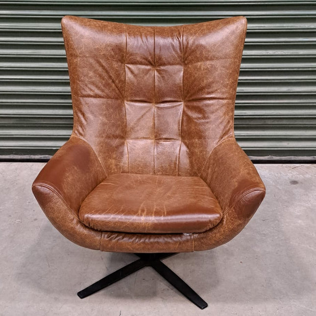 Austin Egg Chair in Cuba Tan Leather - Ex Display