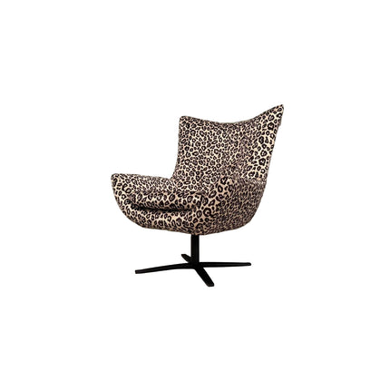 Austin Egg Chair in Leopard Cream Velvet