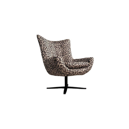 Austin Egg Chair in Leopard Cream Velvet