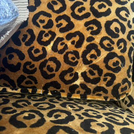 Darcey 2 Corner 1 in Cheetah Gold Velvet - Factory Seconds