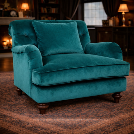 Monty High Back Chesterfield Sofa in Opulence Velvet