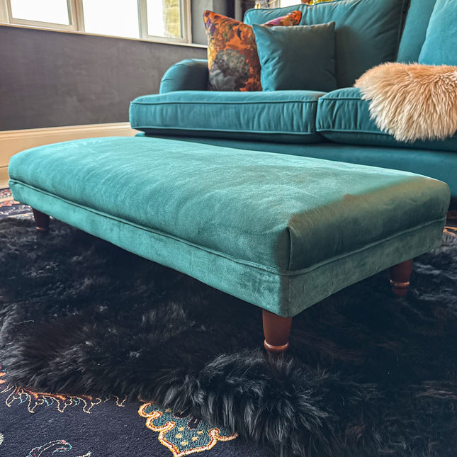 Albert Footstool in Plush Velvet - Clearance