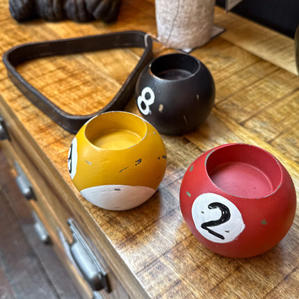 Pool Ball Candle Holders