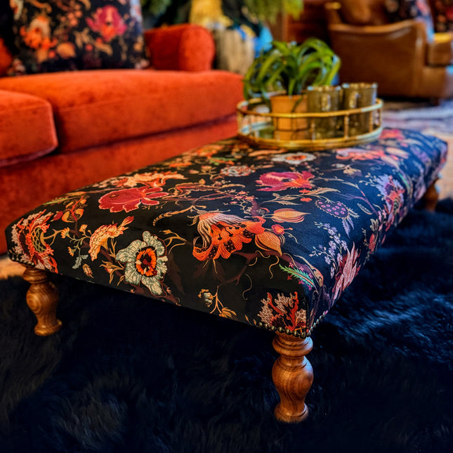 Selfridges Footstool in Mid Summer Night Floral