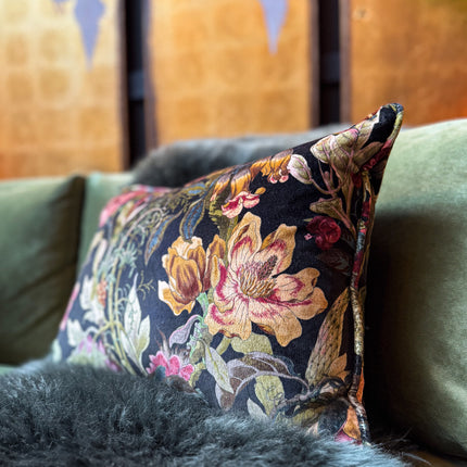 Cushion in Hepworth Midnight Floral (Various Sizes)