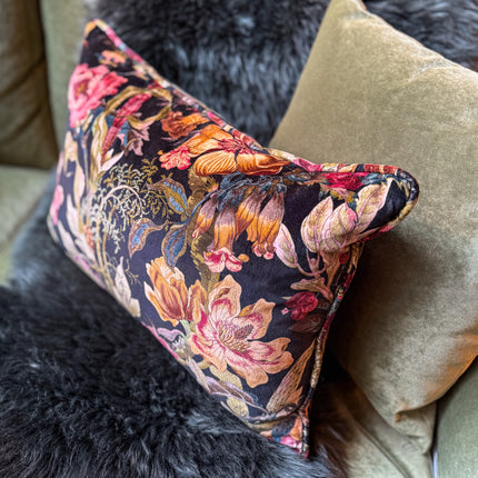 Cushion in Hepworth Midnight Floral (Various Sizes)