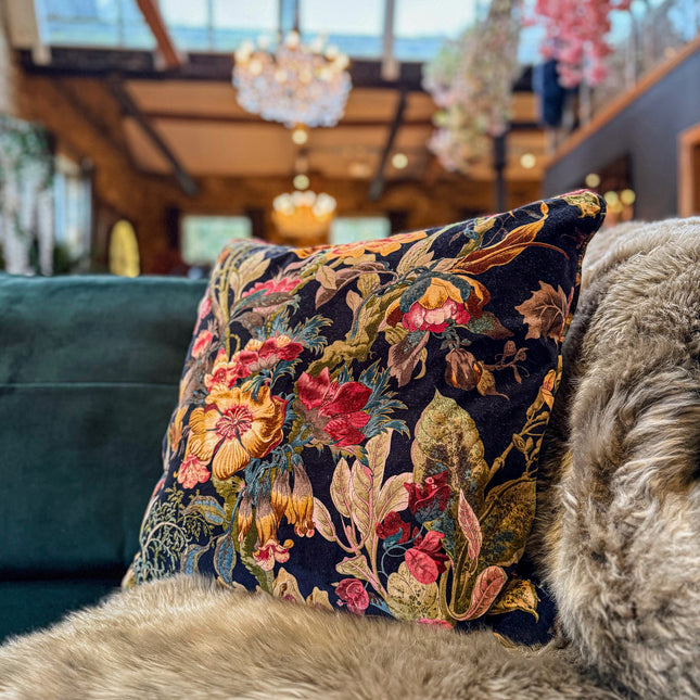 Cushion in Hepworth Midnight Floral (Various Sizes)