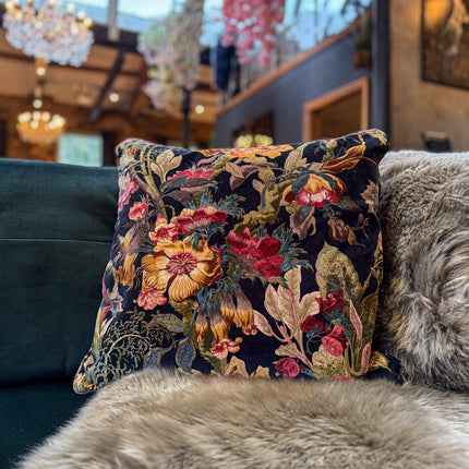 Cushion in Hepworth Midnight Floral (Various Sizes)