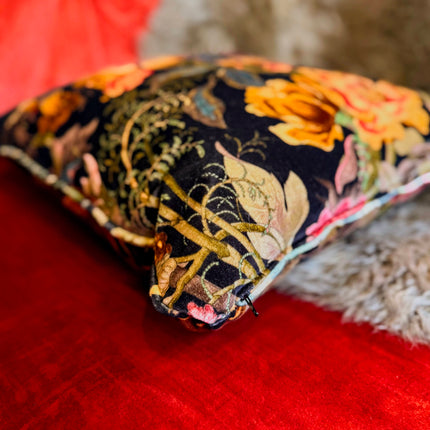 Cushion Small Scatter in Hepworth Midnight Floral Feather Filled