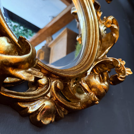 Gold Oval Ornate Mirror - New