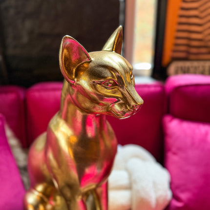 Golden Sat Down Sphinx Cat Ornament