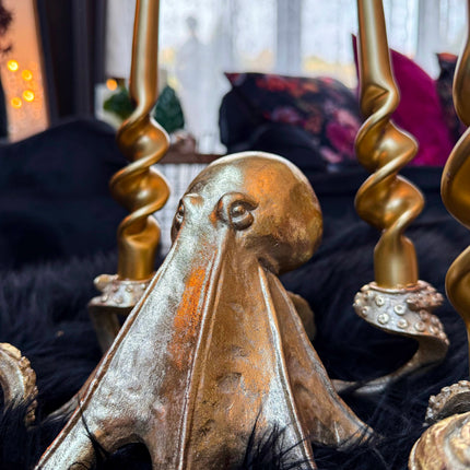 Gold Octopus Candle Stick