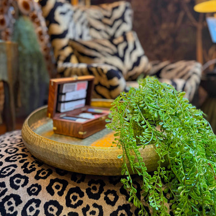 Antique Brass Round Tray