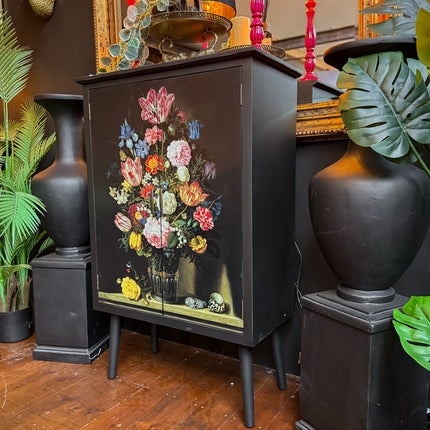 Cabinet Tall Floral Bouquet Boho