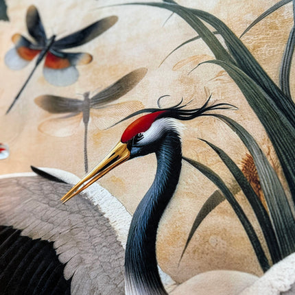 Oriental Crane & Koi Canvas Wall Art (Various Sizes)