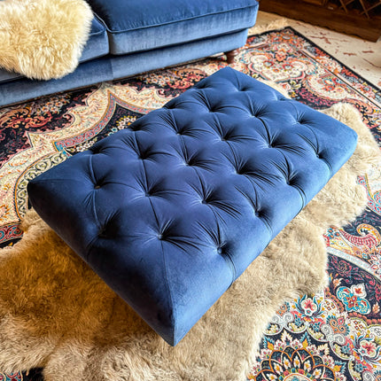 Monty Chesterfield Footstool in Opulence Velvet
