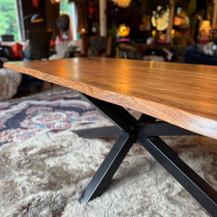 Dining Table Industrial Living Edge Large