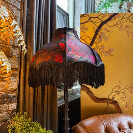Fringed Lampshade in Midnight Haze - (Various Sizes)