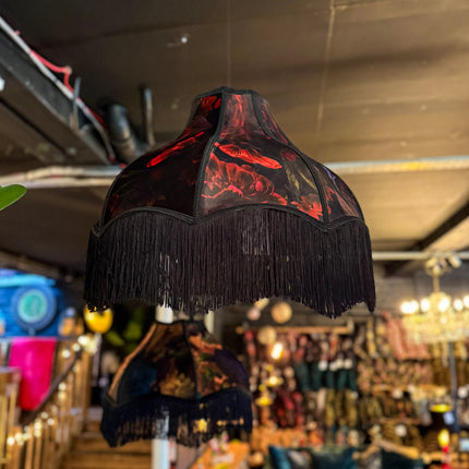Fringed Lampshade in Midnight Haze - (Various Sizes)