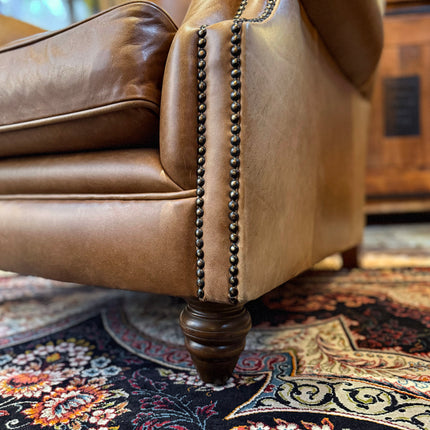 Oskar Chesterfield Armchairs in Leather
