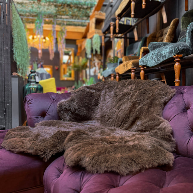 Sheepskin Rugs in Chocolate Brown (Various Sizes)