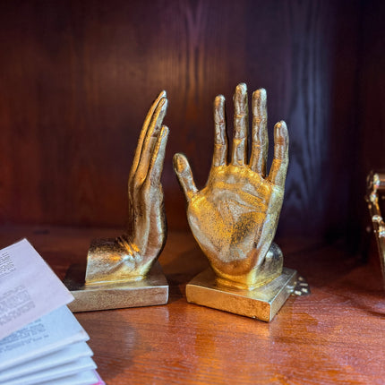 Gold Hand Book Ends