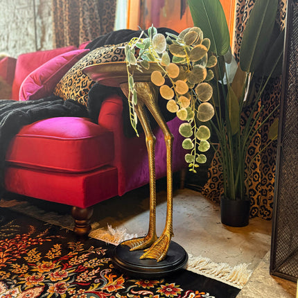 Gold Bird Leg Tray Stand