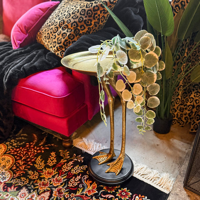Gold Bird Leg Tray Stand