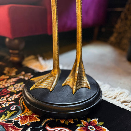 Gold Bird Leg Tray Stand