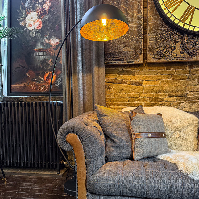Black Curved Floor Lamp - Clearance