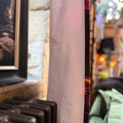 Printed Velvet Curtains -  Midnight Haze