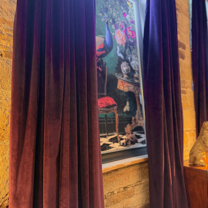 Curtains in Opulence Plum Velvet (Various Sizes)