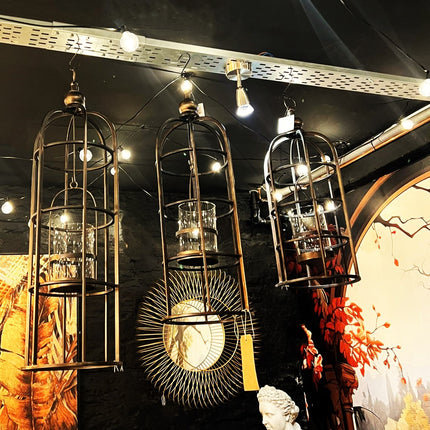 Industrial Metal Bird Cage Lantern