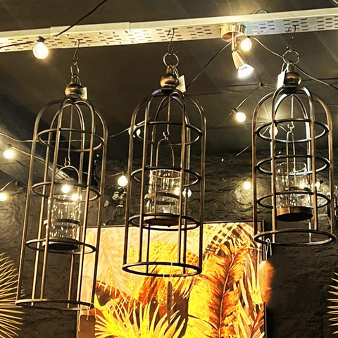 Industrial Metal Bird Cage Lantern