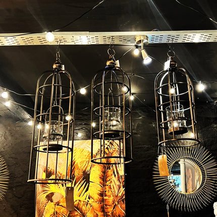 Industrial Metal Bird Cage Lantern