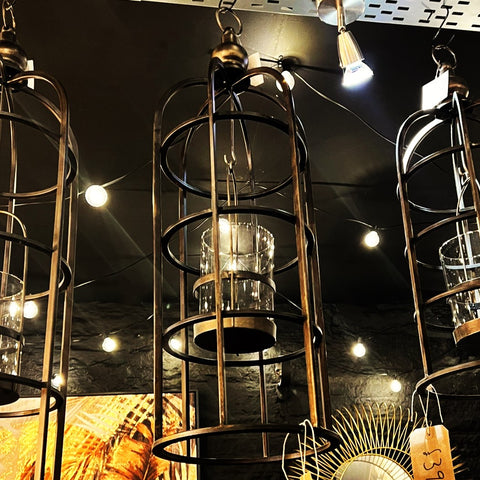 Industrial Metal Bird Cage Lantern
