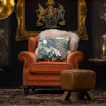 Bertie Armchair Wingback in Velvet