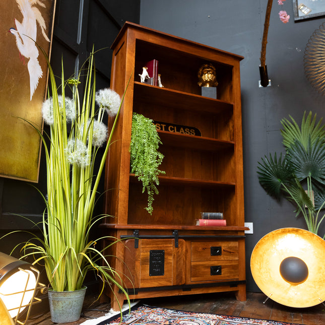Jupiter Bookcase Mango Wood Cabinet